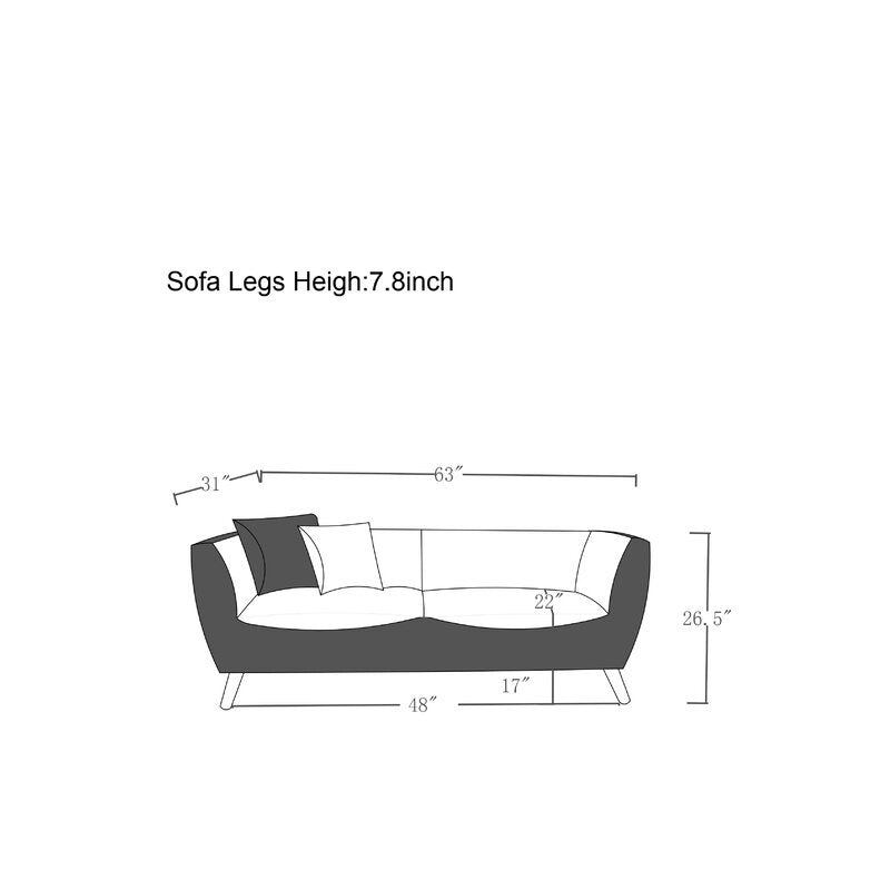 Designer Useful Modular Brown/cream White Sofa Set For Living Room - Furnishiaa -  -